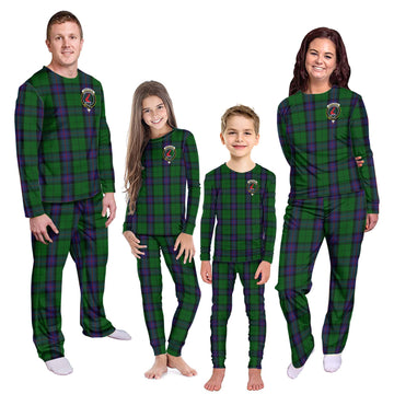 Armstrong Tartan Pajamas Family Set with Family Crest