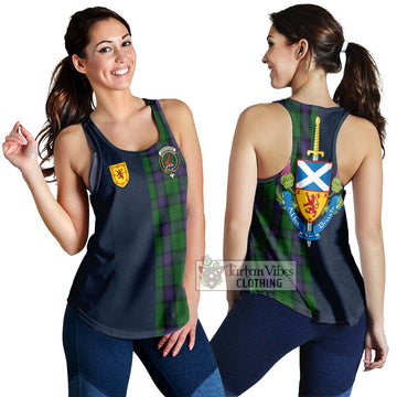 Armstrong Tartan Women's Racerback Tanks Alba with Scottish Lion Royal Arm Half Style