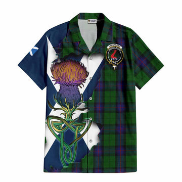 Armstrong Tartan Family Crest Hawaiian Shirt Scottish Thistle Celtic Inspired Kid - Tartan Vibes Clothing
