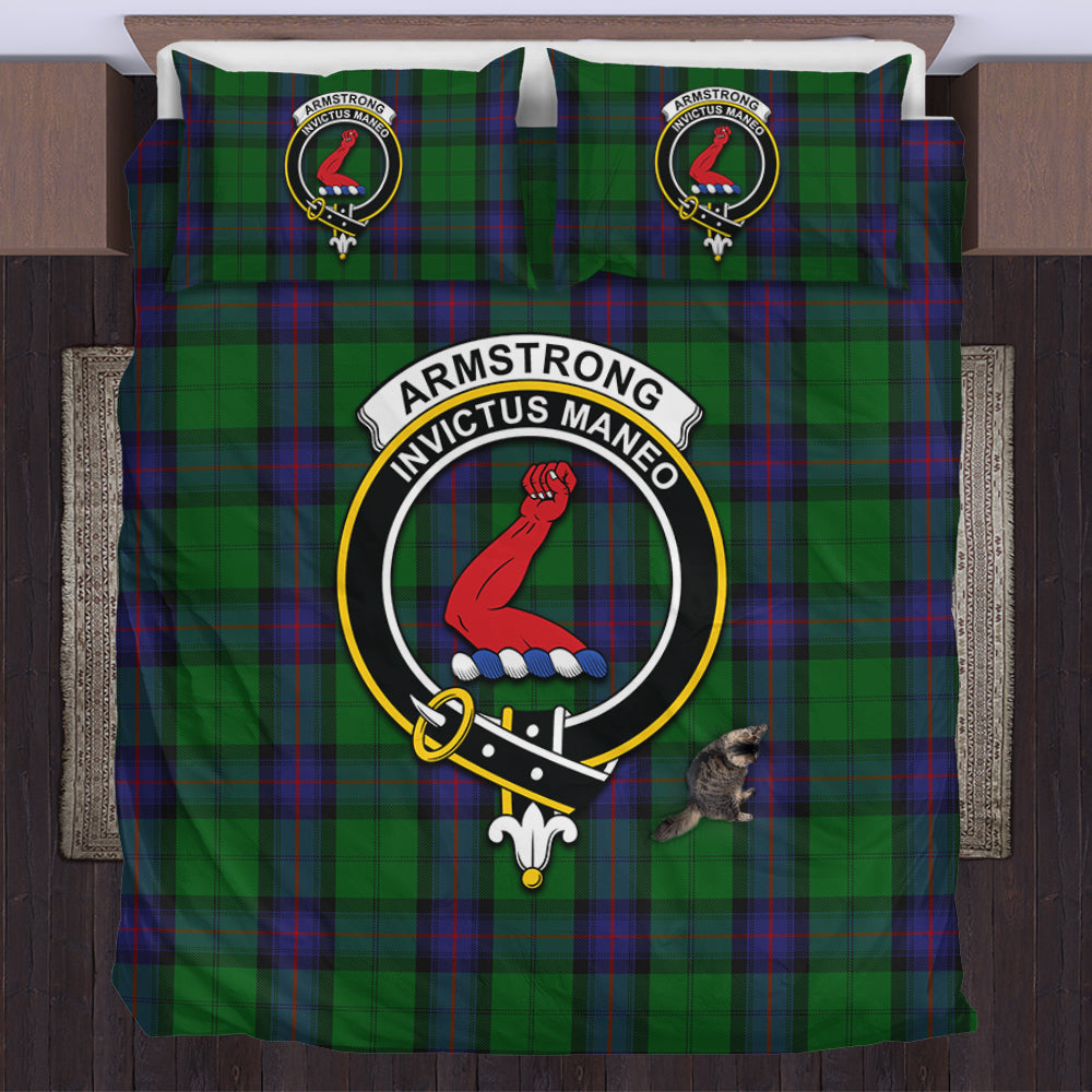 Armstrong Tartan Bedding Set with Family Crest US Bedding Set - Tartan Vibes Clothing