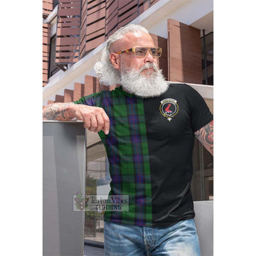 Armstrong Tartan Cotton T-shirt with Family Crest and Half Of Me Style