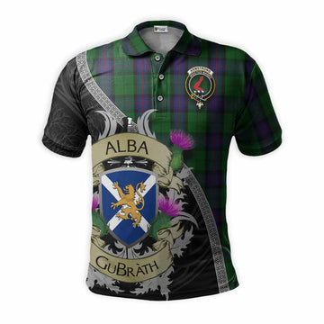 Armstrong Tartan Family Crest Polo Shirt Lion Rampant Royal Thistle Shield Celtic Inspired Kid - Tartan Vibes Clothing