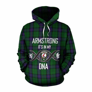 Armstrong Tartan Cotton Hoodie with Family Crest DNA In Me Style