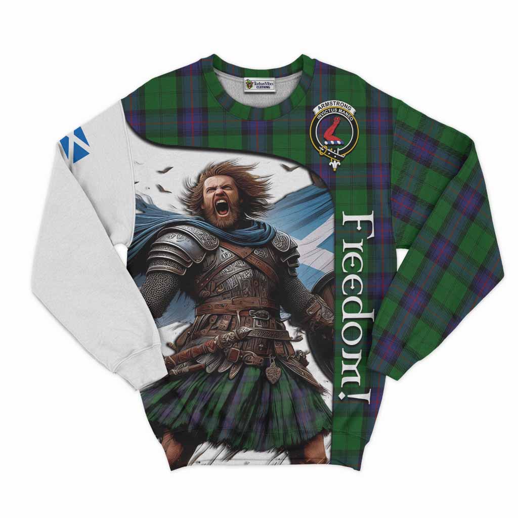 Tartan Vibes Clothing Armstrong Crest Tartan Sweatshirt Inspired by the Freedom of Scottish Warrior