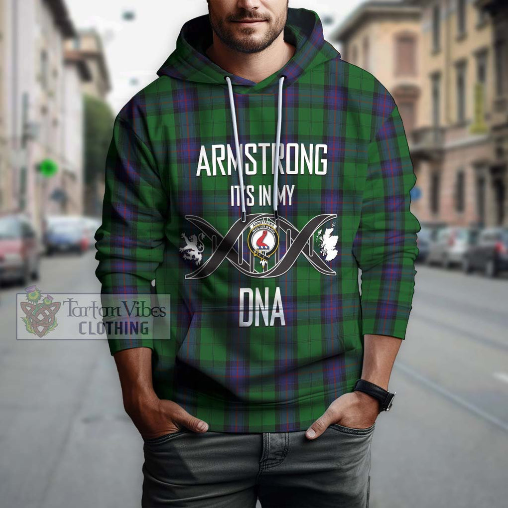 Armstrong Tartan Hoodie with Family Crest DNA In Me Style Pullover Hoodie - Tartanvibesclothing Shop