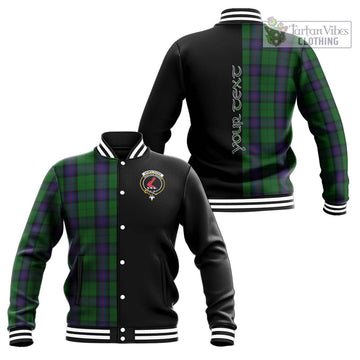 Armstrong Tartan Baseball Jacket with Family Crest and Half Of Me Style