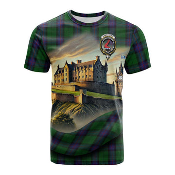 Armstrong Tartan Family Crest Cotton T-shirt with Scottish Ancient Castle Style Kid's Shirt - Tartan Vibes Clothing