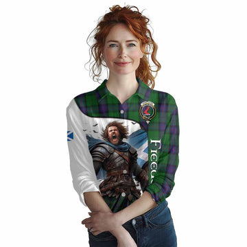 Armstrong Crest Tartan Women's Casual Shirt Inspired by the Freedom of Scottish Warrior