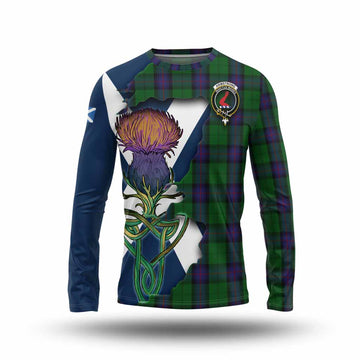 Armstrong Tartan Family Crest Long Sleeve T-Shirt Scottish Thistle Celtic Inspired Unisex - Tartan Vibes Clothing