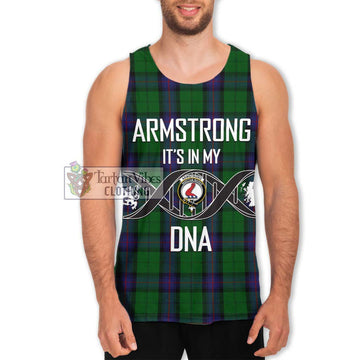 Armstrong Tartan Men's Tank Top with Family Crest DNA In Me Style Men - Tartan Vibes Clothing