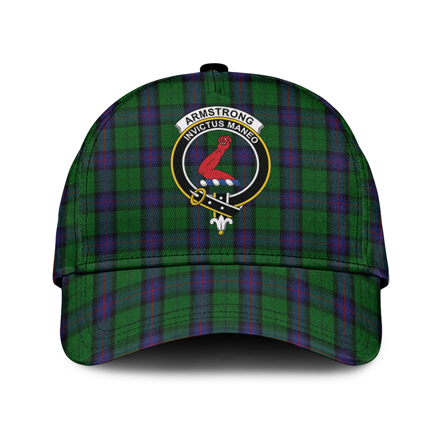 Armstrong Tartan Classic Cap with Family Crest Classic Cap Universal Fit - Tartan Vibes Clothing