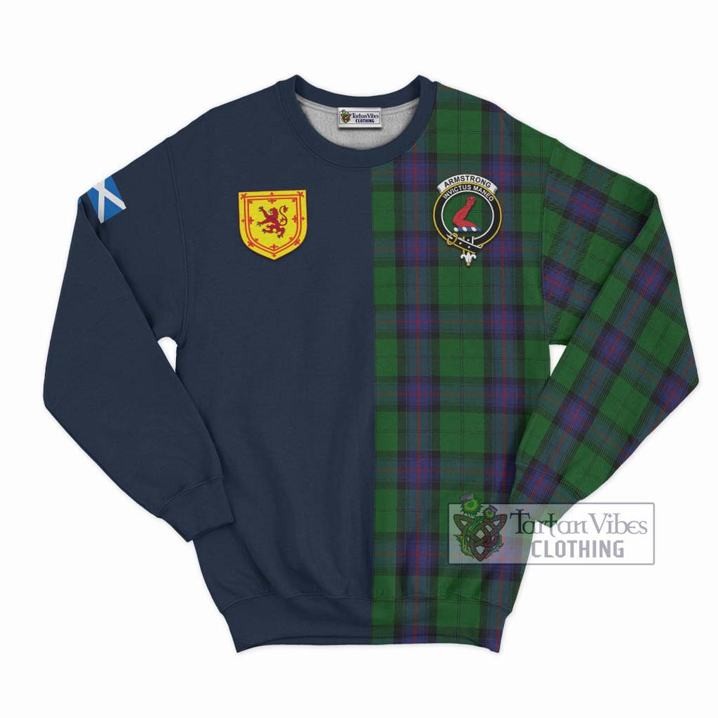 Tartan Vibes Clothing Armstrong Tartan Sweatshirt with Scottish Lion Royal Arm Half Style