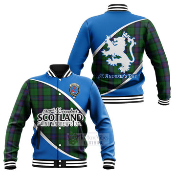 Armstrong Family Crest Tartan Baseball Jacket Celebrate Saint Andrew's Day in Style