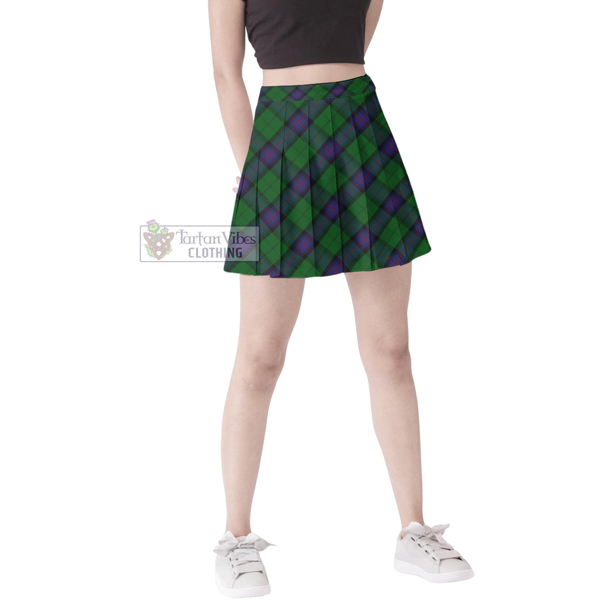 Armstrong Tartan Women's Plated Mini Skirt Cross Style Female - Tartan Vibes Clothing