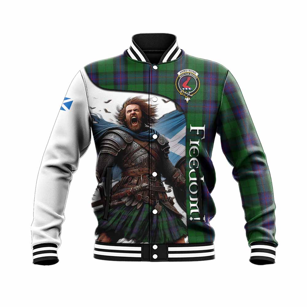 Tartan Vibes Clothing Armstrong Crest Tartan Baseball Jacket Inspired by the Freedom of Scottish Warrior