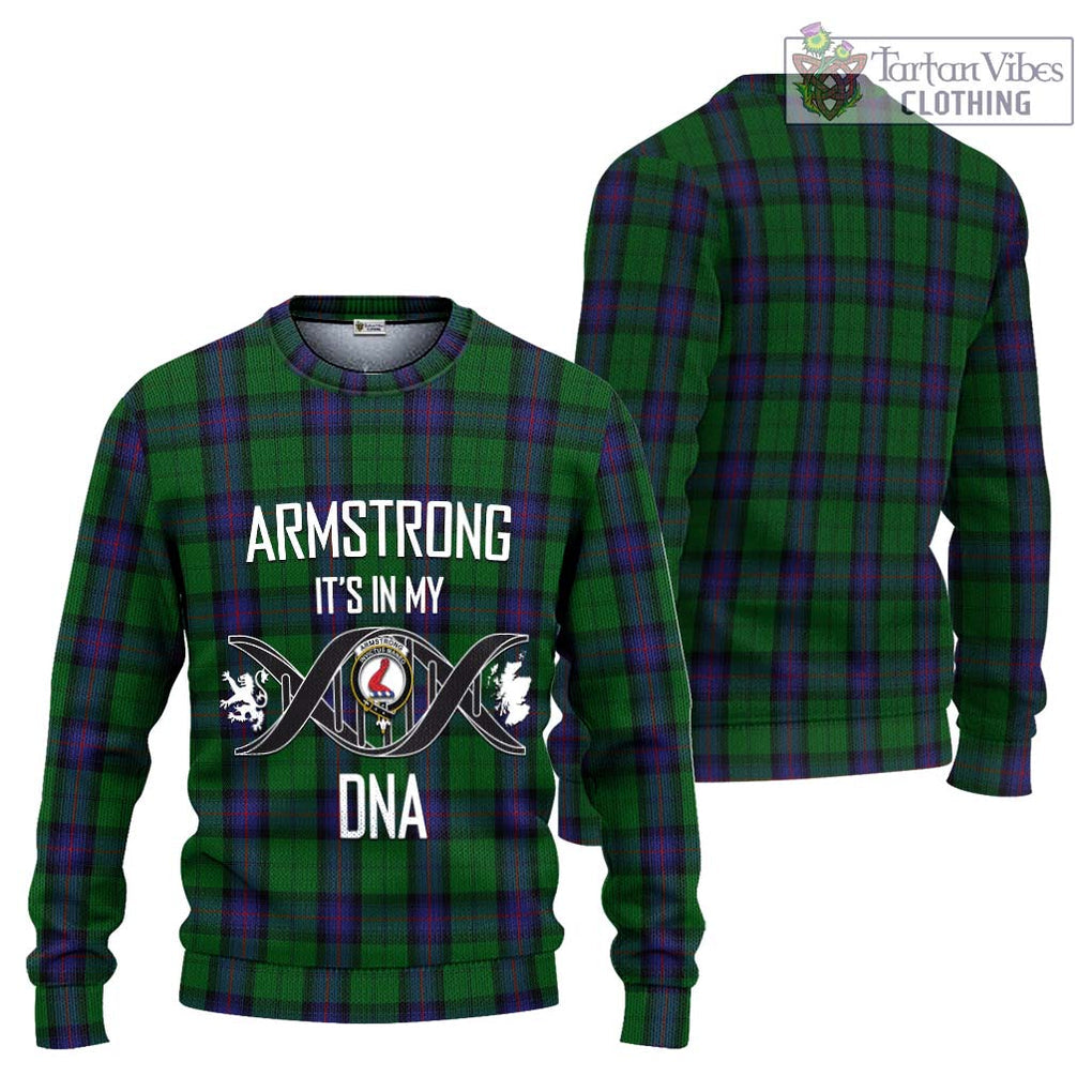 Armstrong Tartan Knitted Sweater with Family Crest DNA In Me Style Unisex - Tartanvibesclothing Shop