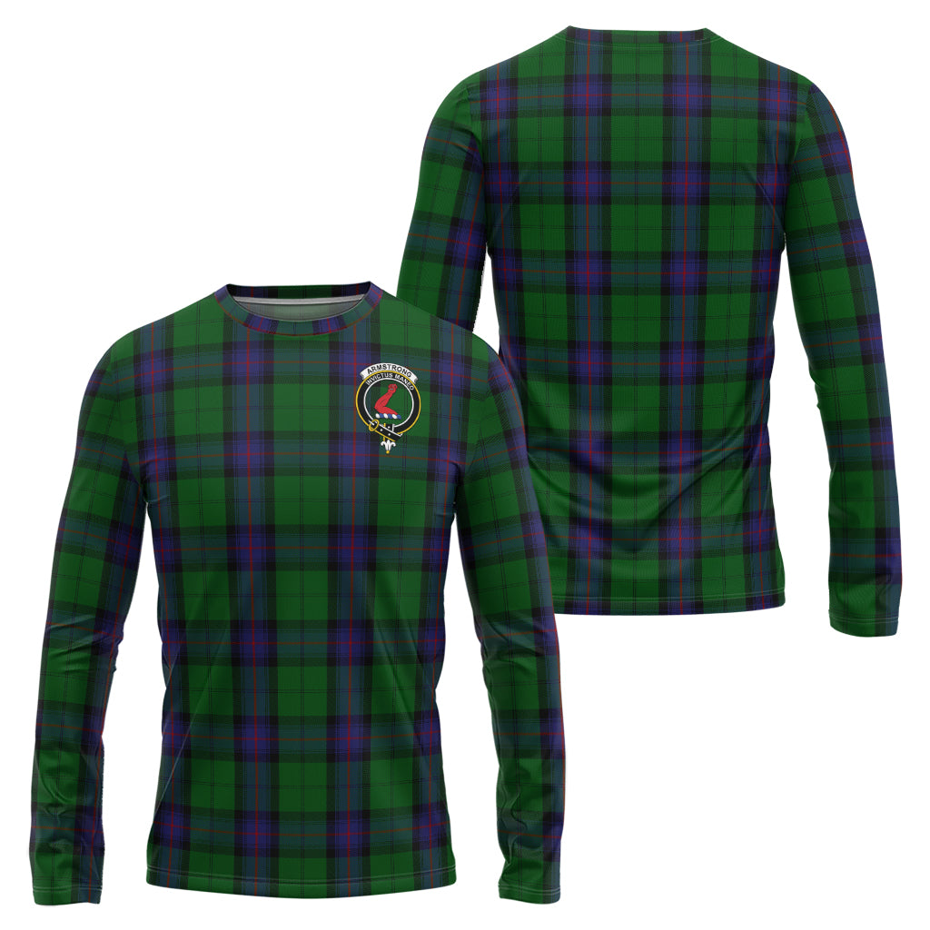 Armstrong Tartan Long Sleeve T-Shirt with Family Crest Unisex - Tartanvibesclothing