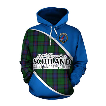 Armstrong Family Crest Tartan Cotton Hoodie Celebrate Saint Andrew's Day in Style