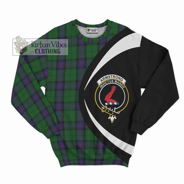 Armstrong Tartan Sweatshirt with Family Crest Circle Style