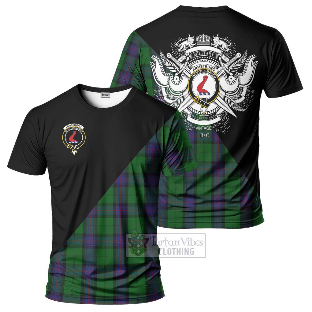 Armstrong Tartan T-Shirt with Family Crest and Military Logo Style Kid's Shirt - Tartanvibesclothing Shop