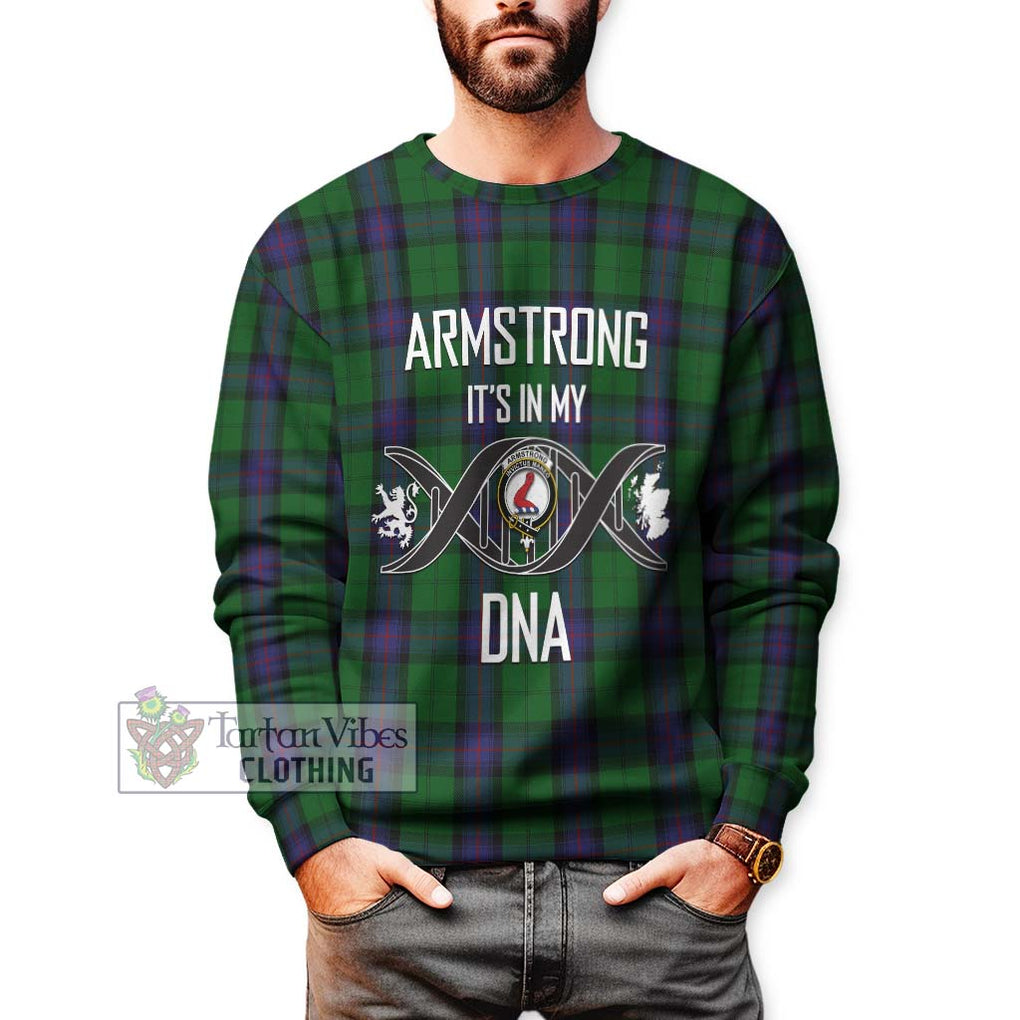 Armstrong Tartan Sweatshirt with Family Crest DNA In Me Style Unisex - Tartanvibesclothing Shop