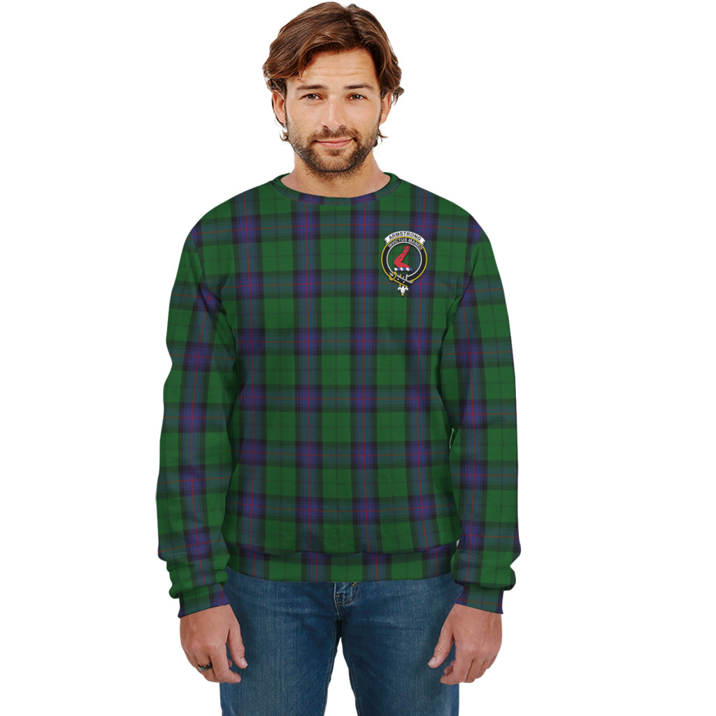 Armstrong Tartan Sweatshirt with Family Crest Unisex - Tartan Vibes Clothing