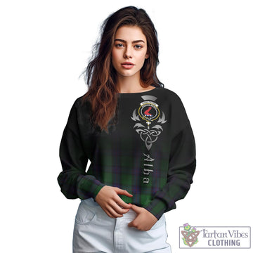 Armstrong Tartan Sweatshirt Featuring Alba Gu Brath Family Crest Celtic Inspired