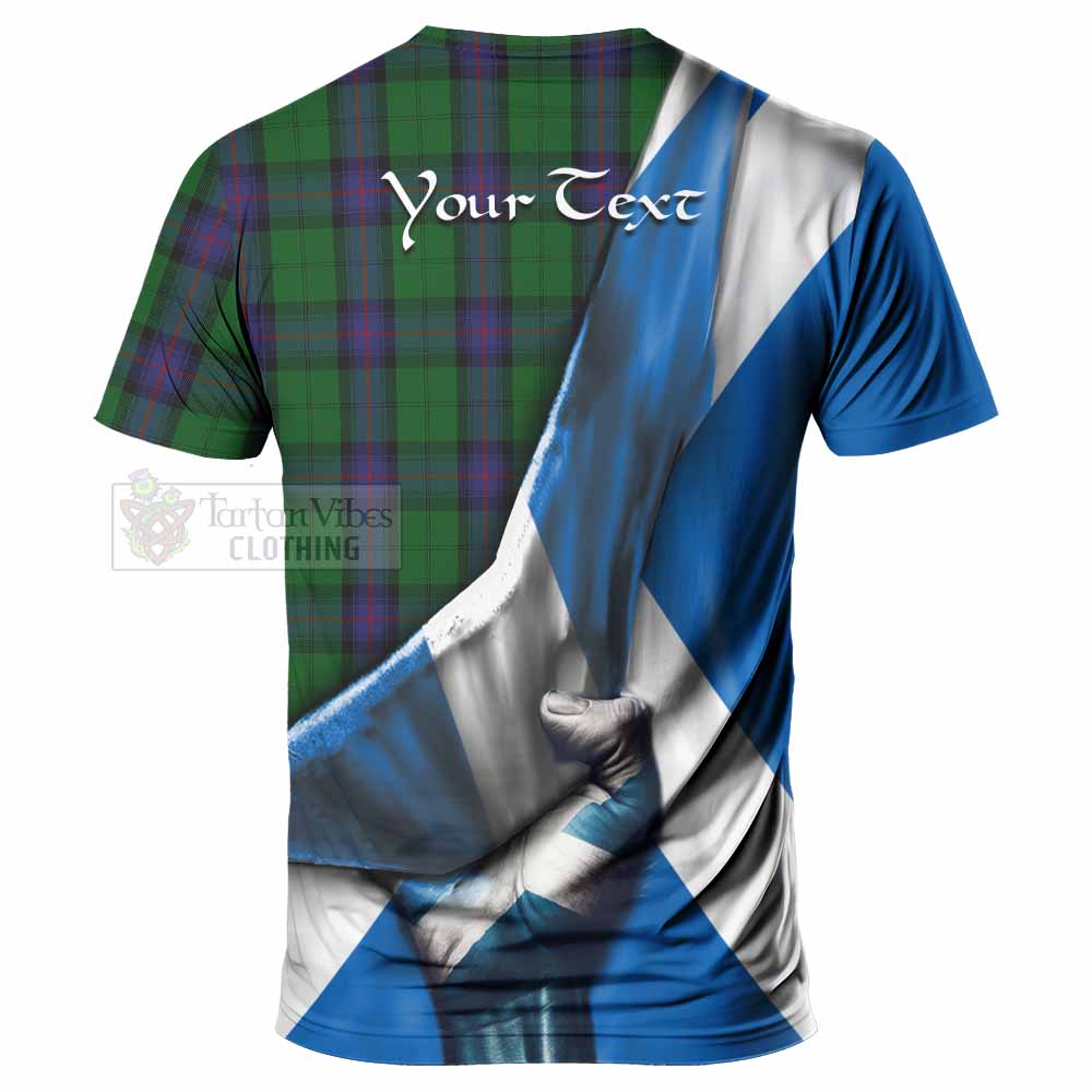 Tartan Vibes Clothing Armstrong Tartan T-Shirt with Family Crest Scotland Patriotic Style