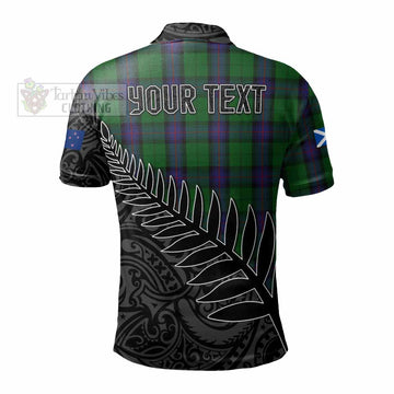 Armstrong Crest Tartan Polo Shirt with New Zealand Silver Fern Half Style