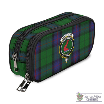 Armstrong Tartan Pen and Pencil Case with Family Crest