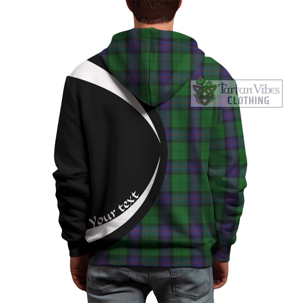 Tartan Vibes Clothing Armstrong Tartan Hoodie with Family Crest Circle Style