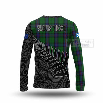 Armstrong Crest Tartan Long Sleeve T-Shirt with New Zealand Silver Fern Half Style