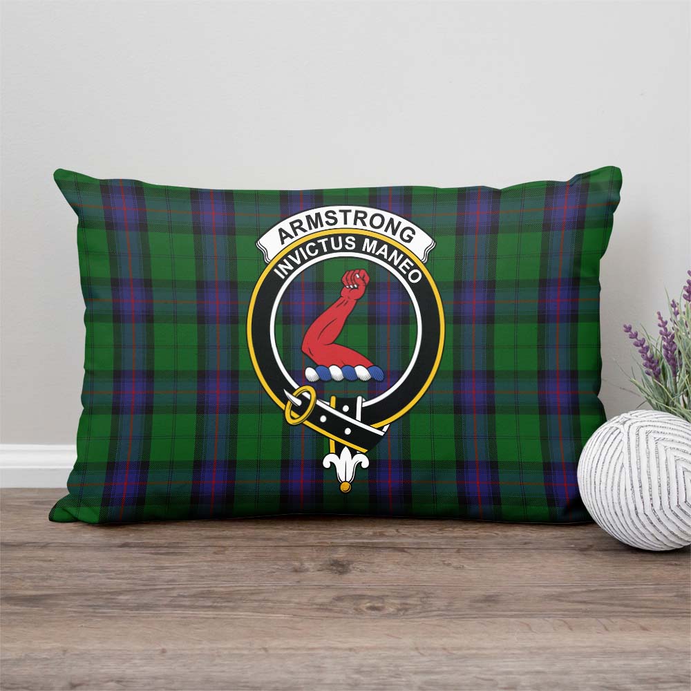 Armstrong Tartan Pillow Cover with Family Crest Rectangle Pillow Cover - Tartanvibesclothing