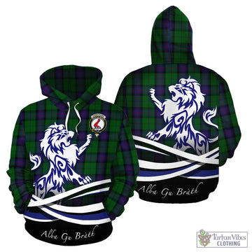 Armstrong Tartan Hoodie with Alba Gu Brath Regal Lion Emblem