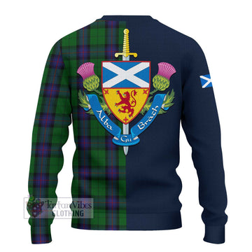 Armstrong Tartan Ugly Sweater with Scottish Lion Royal Arm Half Style