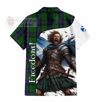 Armstrong Crest Tartan Short Sleeve Button Shirt Inspired by the Freedom of Scottish Warrior