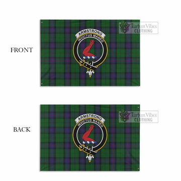 Armstrong Tartan House Flag with Family Crest - Tartan Vibes Clothing