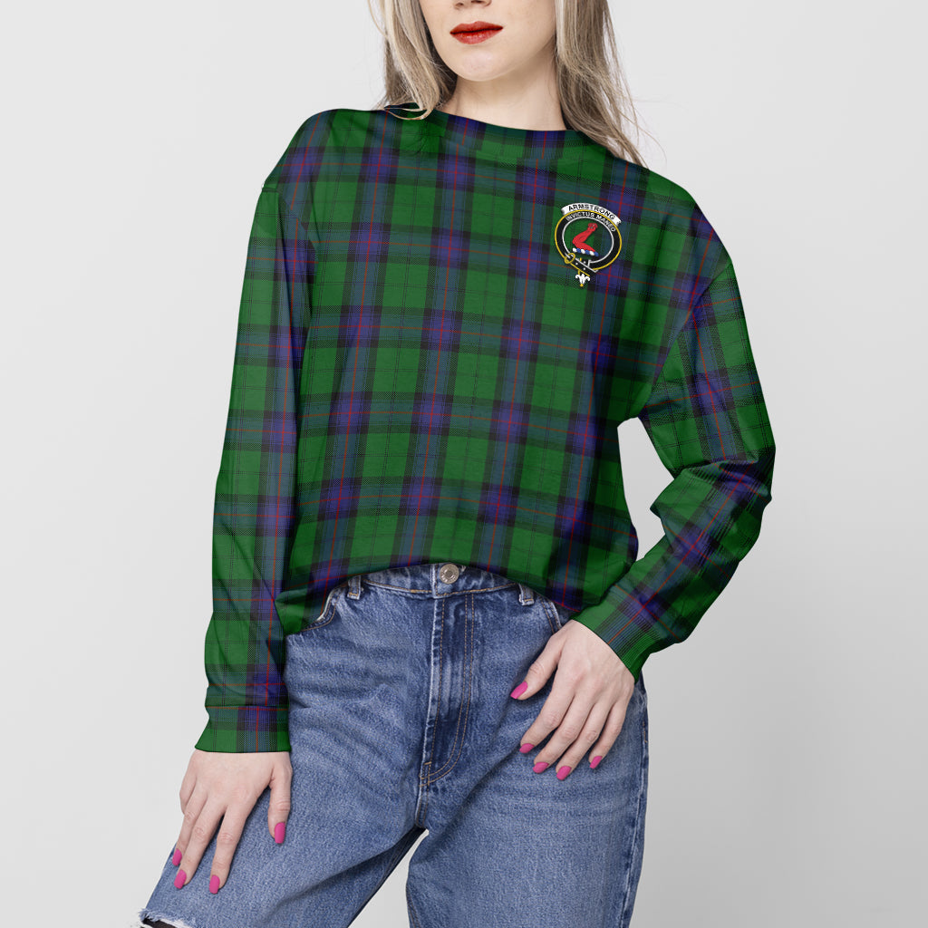 Armstrong Tartan Sweatshirt with Family Crest - Tartan Vibes Clothing