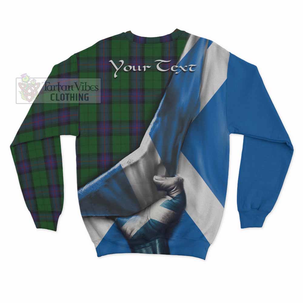 Tartan Vibes Clothing Armstrong Tartan Sweatshirt with Family Crest Scotland Patriotic Style