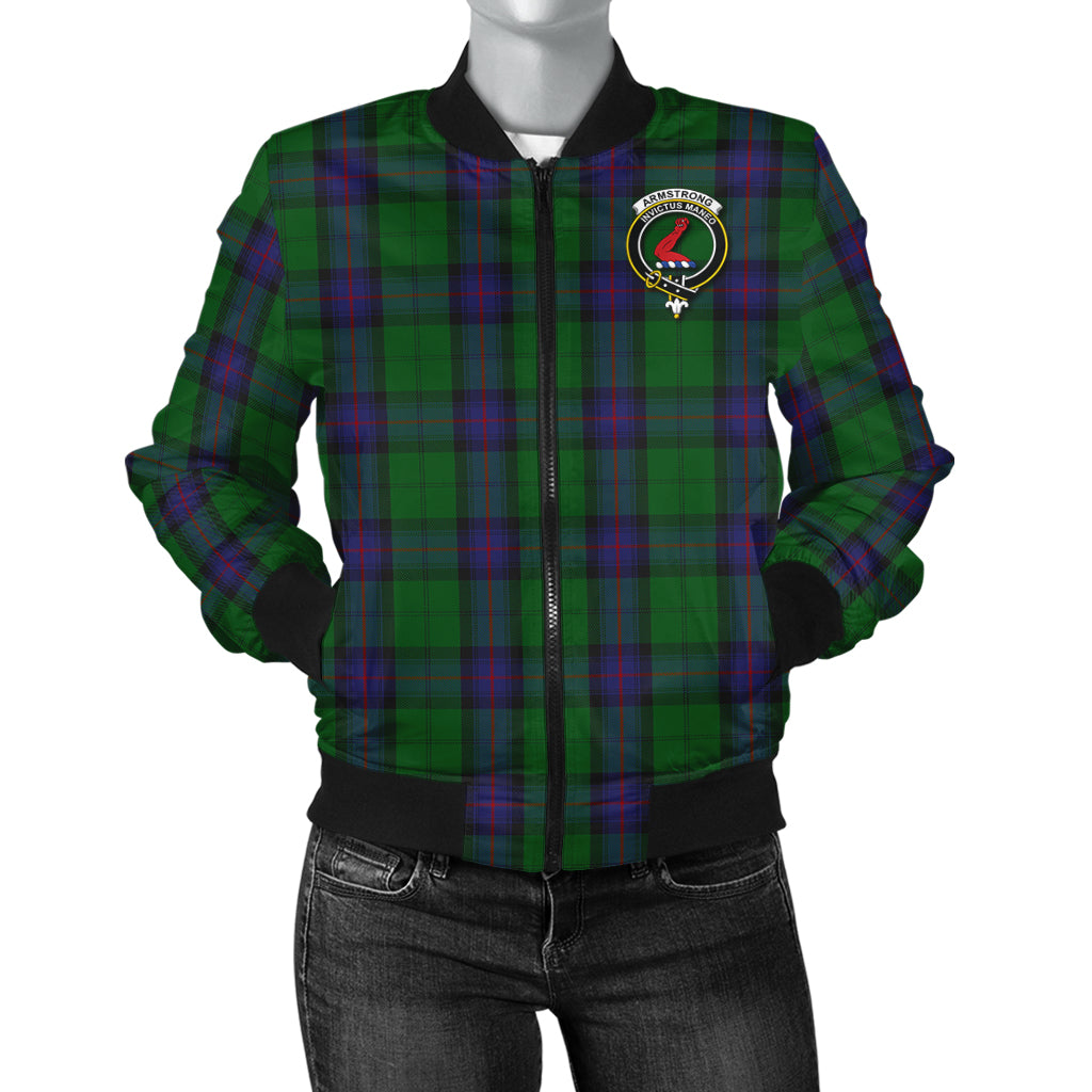 Armstrong Tartan Bomber Jacket with Family Crest - Tartanvibesclothing