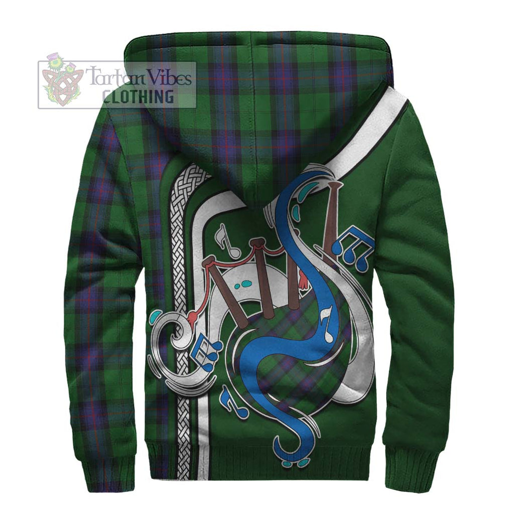 Armstrong Tartan Sherpa Hoodie with Epic Bagpipe Style - Tartanvibesclothing Shop