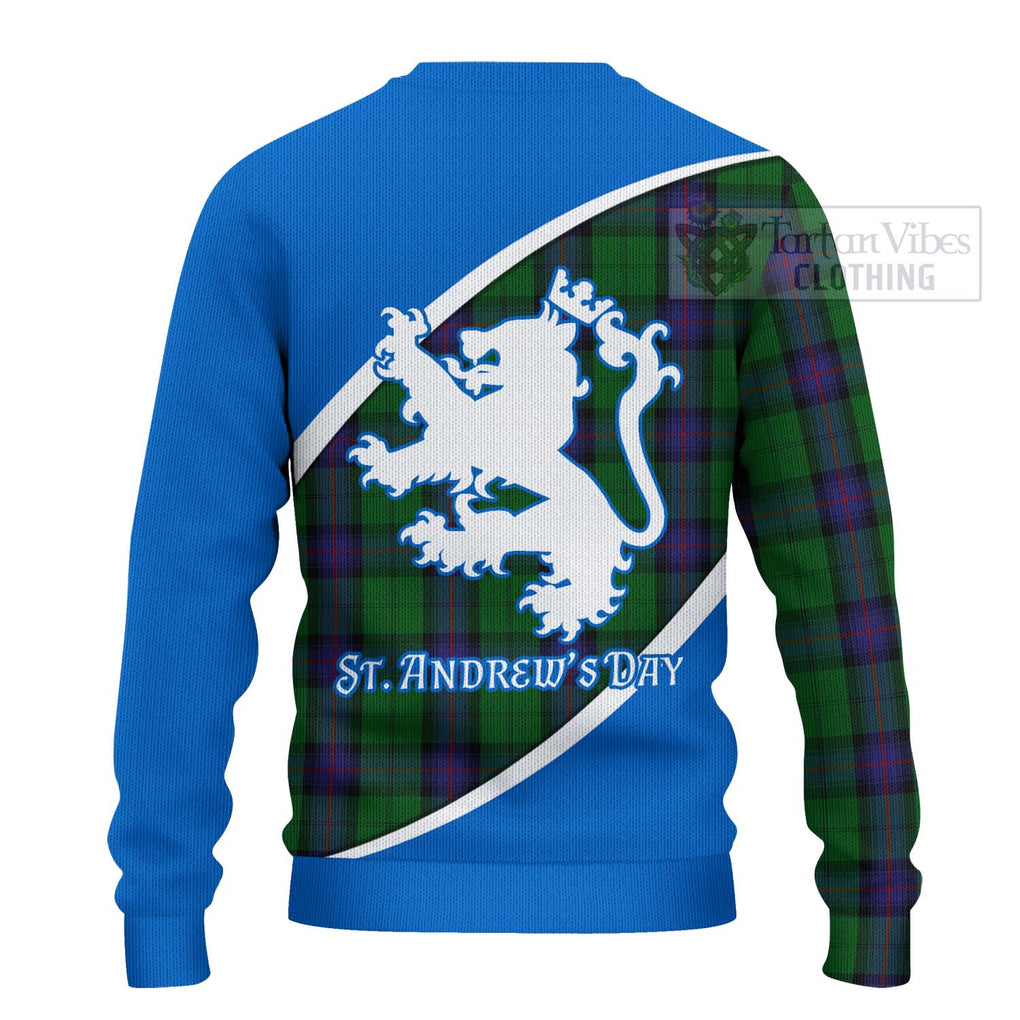 Tartan Vibes Clothing Armstrong Family Crest Tartan Knitted Sweater Celebrate Saint Andrew's Day in Style