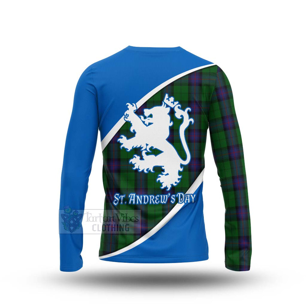 Tartan Vibes Clothing Armstrong Family Crest Tartan Long Sleeve T-Shirt Celebrate Saint Andrew's Day in Style