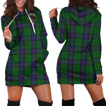 Armstrong Tartan Hoodie Dress with Family Crest