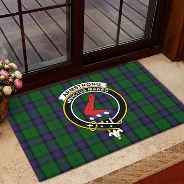 Armstrong Tartan Door Mat with Family Crest