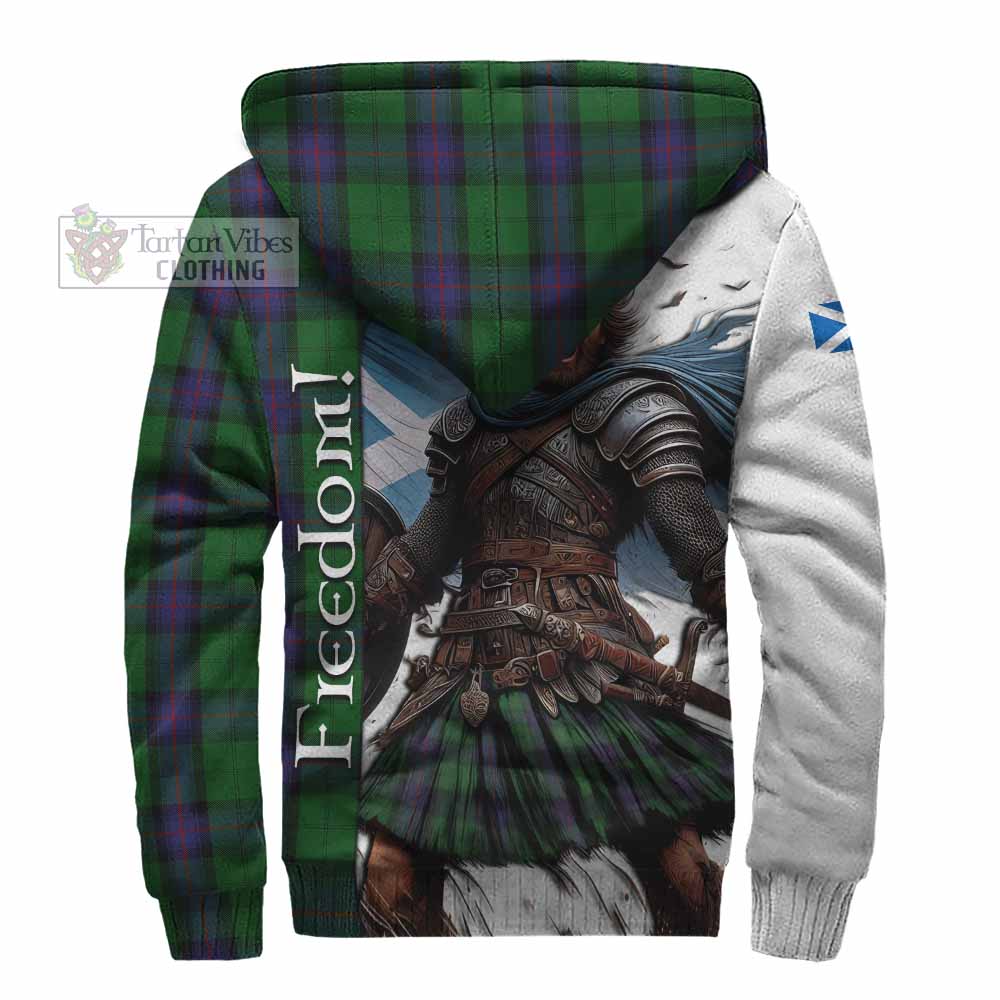 Tartan Vibes Clothing Armstrong Crest Tartan Sherpa Hoodie Inspired by the Freedom of Scottish Warrior