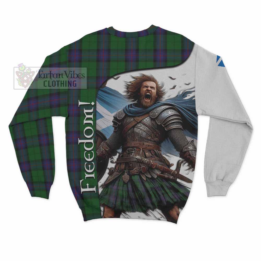 Tartan Vibes Clothing Armstrong Crest Tartan Sweatshirt Inspired by the Freedom of Scottish Warrior