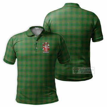 Armstrong Irish Clan Tartan Men's Polo Shirt with Coat of Arms