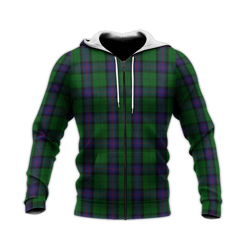 Armstrong Tartan Knitted Hoodie Unisex Knitted Zip Hoodie - Tartanvibesclothing