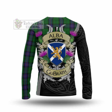 Armstrong Tartan Family Crest Long Sleeve T-Shirt Lion Rampant Royal Thistle Shield Celtic Inspired - Tartan Vibes Clothing
